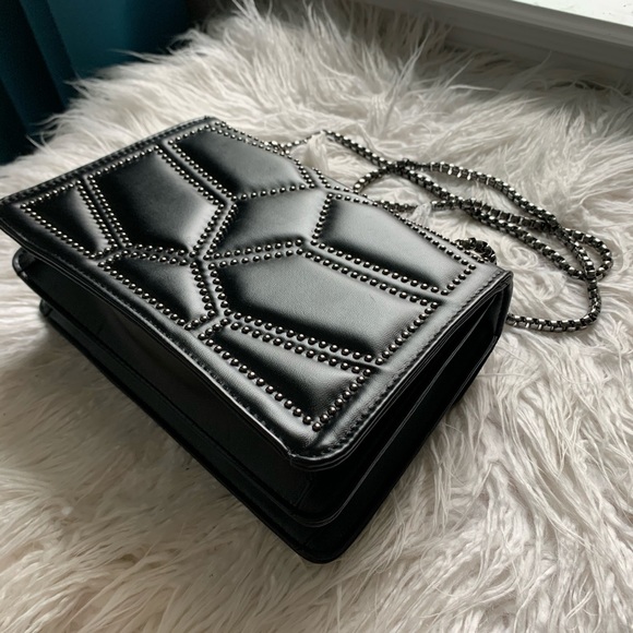 Crossbody Chain Black Purse / Messenger Bag - Picture 10 of 14